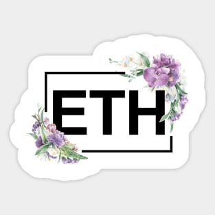 Ethereum Orchid Border Black Sticker